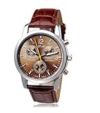 Pasabideak Absolute Billig. Sieht Aber Wirklich Teuer Herren Kleid Watch- Fashion Einfache Analog Armbanduhr Zifferblatt Quarz Krokodil Kunstleder (Brown)