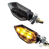 Motorrad Mini Micro LED Blinker Tight schwarz rauchgrau getönt 12V universal e-geprüft