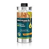 HeliaCARE BIO Holzöl Heavy Duty - 100% natürliches Holz Öl für Parkettboden - Chemiefreies Holzboden Öl in Lebensmittelqualität - Farbloses Parkett Öl (500ml)