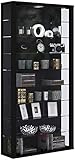 VCM Wandvitrine Sammelvitrine Glasvitrine Wand Vitrine Regal Schrank Glas ohne LED-Beleuchtung Schwarz 'Vitrosa Maxi'