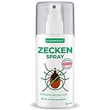 Silberkraft Zeckenspray 4 x 100 ml, Anti-Zecken-Mittel, Schutz vor Zecken und Mücken, für Körper und Kleidung, Abwehr und vertreiben, mit Zitronen-Duft