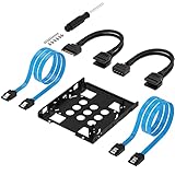 SABRENT 2X 2,5” HDD/SSD zu 3,5” Einbaurahmen, Festplatten-Einbaurahmen Montage-Kit adapter, Wechselrahmen Halterung Kit, Rahmen, [inklusive 2X SATA Datenkabel und 2X Stromkabel] (BK-HDCC)