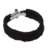 DAILY1 R 7 Strand Survival-Militaer Weave Armband-Schnur Schnalle - Schwarz