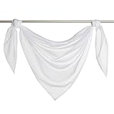 Querbehang Deko Gardinen aus transparentem Voile Triangle Schals L*B 200 * 100cm Weiß