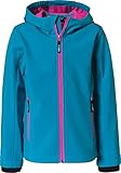 CMP Mädchen Kid G Jacket FIX Hood Softshelljacke, HAWAIAN-Purple Fluo, 152