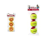 Wilson Tennisbälle Starter Foam, gelb/rot, 3er Pack, WRZ258900 & Tennisbälle Starter Red für Kinder, gelb/rot, 3er Pack, WRT137001