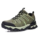 Herren Wanderschuhe wasserdichte Damen Trekking Schuhe Atmungsaktive Arbeits Outdoorschuhe Jungle Berg Kletterschuhe Wanderhalbschuhe Grün EU 46