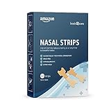 Amazon Basic Care - Nasenstrips gegen Schnarchen und verstopfte Nasen, Gr. M, 60 Pflaster