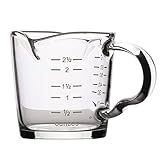 PEVSCO Sauciere Glas Messbecher Milch Aufschäumen Krug für Kaffee Espresso Cappuccino Latte Saft Maker in Küche Sahnekanne