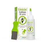 Linicin Lotion mit Läusekamm (100 ml) - Läusemittel zur Behandlung von Kopfläusen, inkl. Läusekamm | Schonend für die Kopfhaut