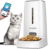 Futterautomat Katze - LIIEYPET 4L Futterspender Katze mit Edelstahlnapf für Trockenfutter, 2.4 G WiFi-fähiger intelligenter Katzenfutter Automat, APP-Steuerung und bis zu 10 Mahlzeiten pro Tag