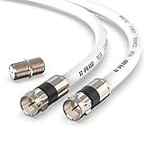 G-PLUG Antennenkabel 5m - TV Kabel – Verlängerung für Sat Kabel F Stecker Koaxialkabel geeignet für TV, HDTV, Radio, DVB-T, DVB-C, DVB-S, DVB-S2 / Full HD –Doppelgummi und RG6 Pressverbinder