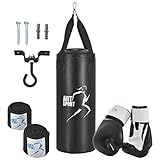 ArtSport Boxsack Set gefüllt & hängend — Kinder Boxset 10 kg mit Boxhandschuhen, Bandagen & Deckenhalterung — ab 6 Jahre - Boxsack Boxen Kickboxen