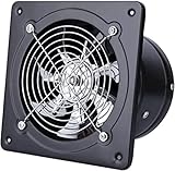 Badlüfter Fan 150mm mit Feuchtigkeitssensor-für effiziente Belüftung im Bad Leise Ventilator( Schwarz)