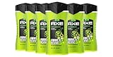 Axe Anti-Hangover Duschgel Herren 6er Pack Body Hair Face 3-in-1 dermatologisch getestet 12h frischer Duft (6x 250 ml)