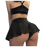 Shorts Frauen New Sexy Hohe Taille Pole Dance Rüschen Shorts Damen Sweatpants Mini Tight Bikini Shorts Kurze Hose Laufshorts Jogginghose Kurze Hose Damen Shorts