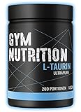 Premium Taurin Pulver - 500 g - Optimale Löslichkeit - Vegan - Rein & ohne Zusätze - Laborgeprüfte Qualität - L-Taurin Aminosäure aus Deutschland - Gym Nutrition