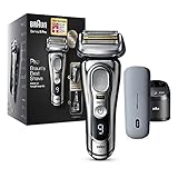 Braun Series 9 Pro Premium Rasierer Herren mit 4+1 Scherkopf, Elektrorasierer & ProLift Trimmer, PowerCase, 5-in-1 Reinigungsstation, 60 Min Laufzeit, Wet & Dry, Geschenk Mann, 9476cc, chrom