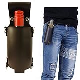 Old Tjikko BierHolster, Leder Flaschn Holster, 0,33-0,5 Liter,Holster Bierhalter, Bier Accessoires,Bierhalter Leder,Gadget für den Herrentag,Geschenke für Männer (Dark Brown)