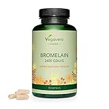 BROMELAIN 500 mg Vegavero ® | 2400 F.I.P HOCHDOSIERT | magensaftresistente DRCaps® | Verdauungsenzyme aus Ananas Extrakt | 100% Natürlich & VEGAN - ohne Zusätze | 90 Kapseln