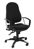 Topstar 9020AG20, Trend SY 10, Bürostuhl, Schreibtischstuhl, ergonomisch, mit Armlehnen, Bezugsstoff schwarz, 110 x 56 x 45