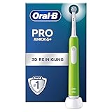 Oral-B Pro Junior Elektrische Zahnbürste/Electric Toothbrush für Kinder ab 6 Jahren, Drucksensor, 3 Putzmodi inkl. Sensitiv für Zahnpflege, weiche Borsten & Timer, Designed by Braun, grün