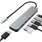 USB C Hub, JESWO 6 in 1 USB C Adapter mit 4K HDMI, 1 USB 3.0, 3 USB 2.0 und 100W PD kompatibel mit MacBook Pro/Air und andere Typ-C-Geräte