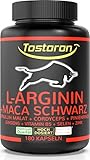 Tostoron L-ARGININ + MACA SCHWARZ extra stark + hochdosiert hol dir den TOSTORON HAMMER direkt nach Hause! 180 Kapseln L-Citrullin Cordyceps Pinienrinde Ginseng Vitamin B5 Selen Zink 1 Dose (1x151,8g)