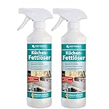 HOTREGA Küchen Fettlöser 2x 500ml - Fettreiniger, Küchenreiniger, Fettentferner, Arbeitsplattenreinger, Herdreiniger