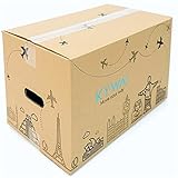 KYWAI. Umzugskartons. Pack of 10 moving boxes 500x300x300mm . Corrugated carton box. Professional Boxes for house removal. Large size. Books box.