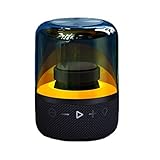 NIKJEBDF Musikbox Tragbarer, Wireless Bluetooth Lautsprecher mit Licht, 8W Bluetooth Speaker, 360° Stereo Sound, Music Box mit Freisprechfunktion für Outdoor, Strand, Zuhause