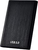 Tragbare externe Festplatte 2TB USB 3.0 tragbare Festplatte 2000GB Reliable Storage für Desktop, Laptop, Mac (2TB, Schwarz)