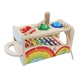 CHICIRIS Hammering Pounding Xylophone Toy, Lernspielzeug aus Holz mit Xylophonkugeln für , Jungen, Mädchen