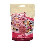 FunCakes Deco Melts rot - tauchen, drippen, dippen und dekorieren! In der Mikrowelle schmelzen und in jede Form gießen, 250 g