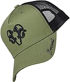 Bexxwell Trucker Cap olivgrün/schwarz mit 3D Logo-Stickerei (optimale Passform, Kappe, Black, Green, Truckercap, Logo, Cap, Unisex)