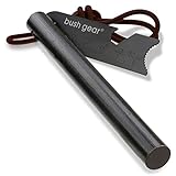 BUSHGEAR Black Steels Feuerstahl - XXL Feuerstarter - Extrem Starker Funkenflug - Feuerstein für Outdoor, Survival, Bushcraft