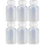 6 x 250ml Weithalsflasche/Laborflasche Naturfarben aus LDPE inkl. Schraubverschluss *** Weithalsflaschen, Laborflaschen, Plastikflasche, Kunststoffflasche, Plastikflaschen, Kunststoffflaschen ***