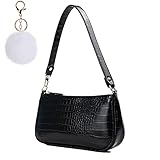 CAMILIFE Retro Umhängetasche Tasche,90er Jahre Umhängetasche Damen,mit schickem Krokoprägung-Druck Crossbody Tasche,Damen Schultertasche,Frau Vintage Shoulder Crossbody Handtasche