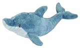 Lashuma Plüschtier Delfin Blau - Grau, Cuddlekins Fisch aus Plüsch, Kuscheltier 30 cm