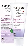 WELEDA Bio Baby Derma Weiße Malve Wundschutzcreme, Naturkosmetik Babycreme für den Schutz und die Regeneration von gereizter Baby Haut, Heilsalbe für die Pflege des Windelbereich (1 x 50ml) 1er Pack