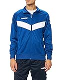 hummel Unisex HU014 Trainingsanzug Blaue Jacke, dunkelblaue Hose 100% Polyester Größe L, Chaqueta en Azul, pantalón en Azul Marino, L