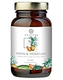 WECOLOGY® Papain & Bromelain Kapseln Hochdosiert - 90 Stück - Nachhaltige Enzym Tabletten - Für ein gutes Bauchgefühl - Superfood Vegan mit Papaya und Ananas Pulver