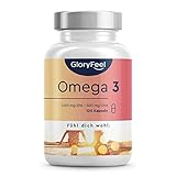 Omega 3 Kapseln Hochdosiert - 2000mg reines Fischöl pro Tagesdosis (in Triglycerid-Form) mit 1000mg EPA & 500mg DHA - Essentielle Fettsäuren aus Anchovis - Laborgeprüft in Deutschland hergestellt