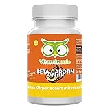 Beta Carotin Kapseln - 50.000 i.E. / 30mg - hochdosiert - Qualität aus Deutschland - laborgeprüft - vegan - ohne Zusätze - natürliches Vitamin A - kleine Kapseln statt Tabletten - Vitamineule®