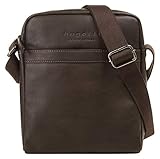 bugatti Corso Kleine Umhängetasche für Herren Schultertasche Leder, Messenger Bag Kuriertasche, Braun