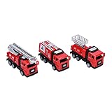 Shanrya Feuerwehrwagen-Modell, Feuerwehrfahrzeuge, exquisite Verarbeitung, als Geburtstagsgeschenk für Kinder