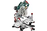 Metabo Kappsäge KGSV 72 Xact (611216000) Karton; mit Zugfunktion, Abmessungen: 660 x 540 x 415 mm, Max. Schnittbreite 90°/45°: 305 / 215 mm, Max. Schnitttiefe 90°/45°: 72 / 42 mm