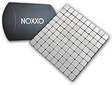 NOXXO Neodym Mini Magnetwürfel 3mm 50 oder 100 Stück inkl. Aufbewahrungs Box, für Kühlschrank Pinnwand Büro I 100 Magnete Kleine Magnete, Stresskiller, Magnetische Würfel, Würfelchen, Silber