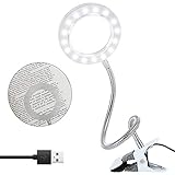 LED Lupenleuchte 8X Tageslicht Lupenlampe Tischlupe mit Klemme USB Tischklemme Lupenleuchte Lupe mit LED für Handwerkliche Arbeiten Lesen Arbeit Nähen Hobbys Sehschwäche