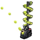 Tennisbälle Maschine(Hält 30 Bälle) Solo Tennis Trainer für selbsttraining,Anfänger/Kinder/Lehrer/Zuhause/Gericht,genaue effiziente Ballwurfmaschinen für alle Stufen/Alter,AC&Batterie